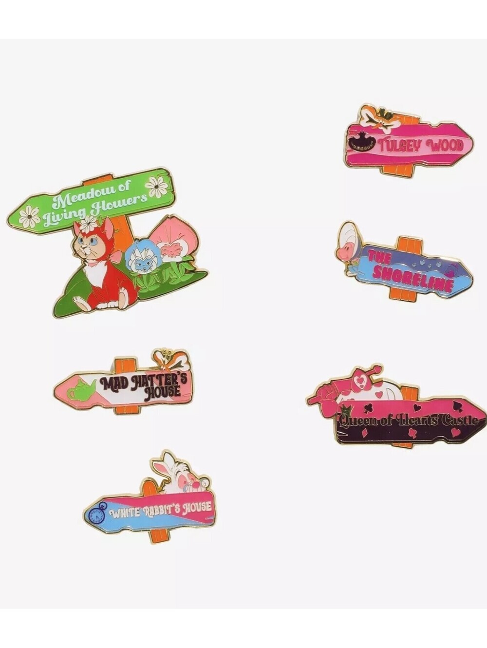 Loungefly Disney Alice In Wonderland Sign Pin Full Set